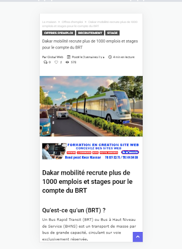 Global web emploi Screen 2