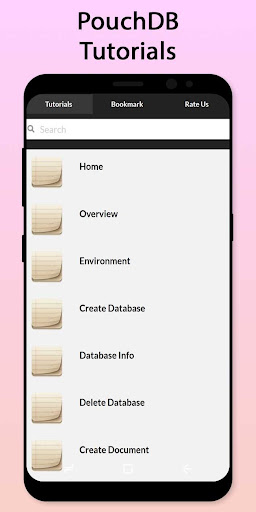 Android application Easy PouchDB Tutorial screenshort