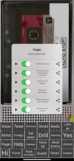 Jackets Tape Recorder Screen 2
