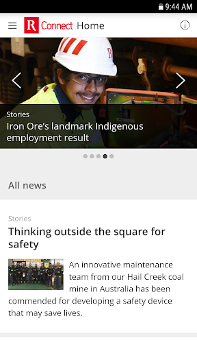 Android application Rio Tinto Connect screenshort