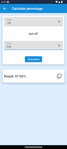 Percentage Calculator Screen 3