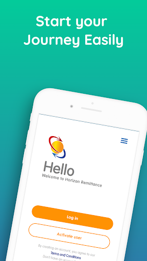 Android application Horizon Remittance screenshort