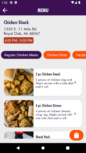 Android application Sobeck's Chicken Shack screenshort