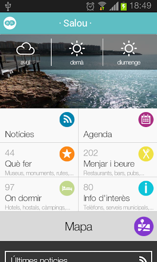 Android application Salou al mòbil screenshort