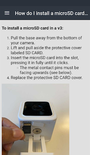 WYZE Cam V3 Guide Screen 3