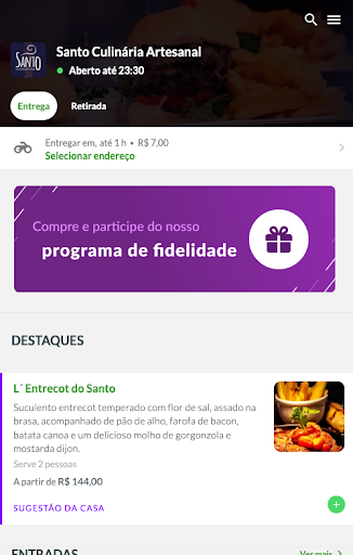 Android application Santo Culinária Artesanal screenshort