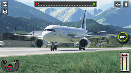jogo de simulador 3d de voo de