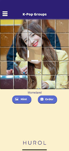 K-Pop Sliding Puzzle Screen 3