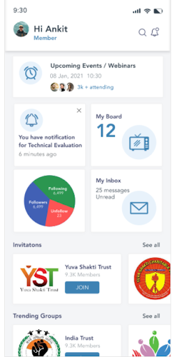 Android application BYST Mentor Connect screenshort