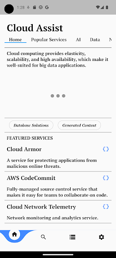 Android application Cloud Assist screenshort