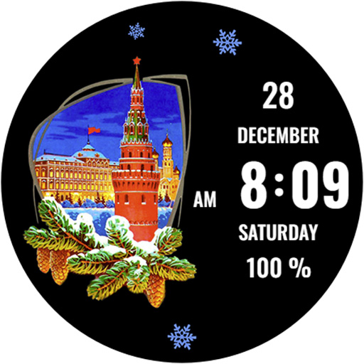 New Year's watch face Laai af op Windows