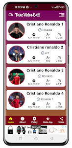 Cristiano Ronaldo video call