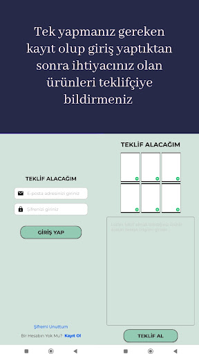 Teklifçi Screen 2