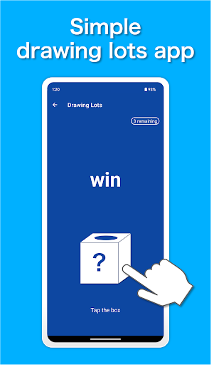 Android application Drawing Lots screenshort