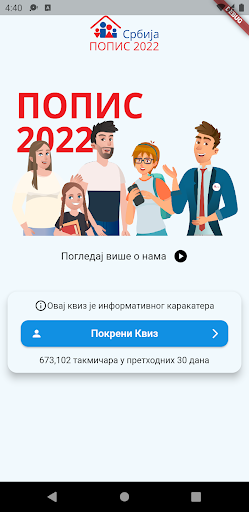Android application Popis 2022 screenshort