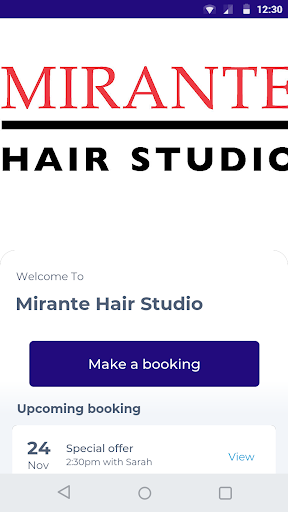 Android application Mirante Hair Studio screenshort