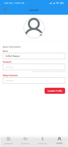 Android application Easyponno Delivery screenshort
