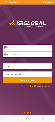 Android application ISIGLOBAL FLOTA screenshort