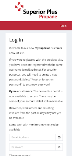 Android application mySuperior screenshort