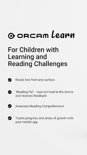 Android application OrCam Learn screenshort