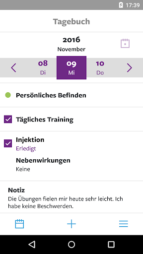 aktiv mit ms at Screen 3