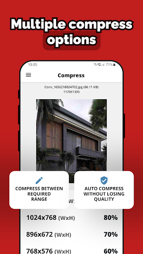 Screenshot of Image Compressor: Reduce size