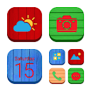 Wow Rainbow Wood Icon Pack APK