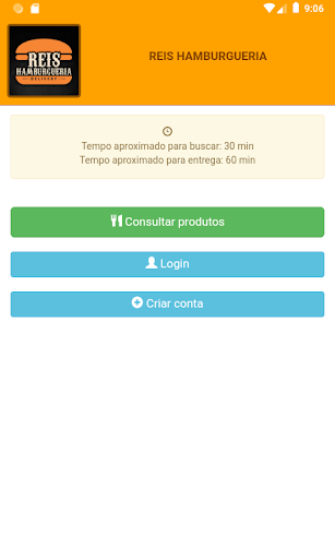Android application Reis Hamburgueria screenshort