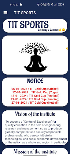 Android application TIT Sports screenshort