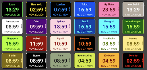 Android application World Clock Pro Multi Digital screenshort