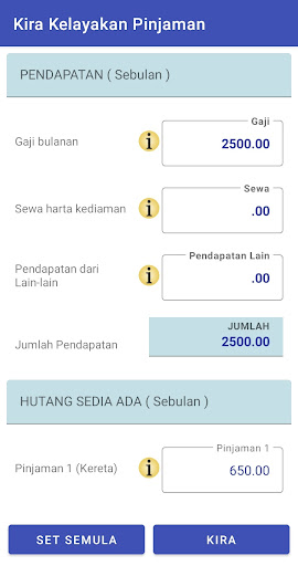 Kira Kelayakan Pinjaman Anda Screen 2