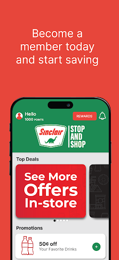 Android application Stop and Shop Rewards screenshort