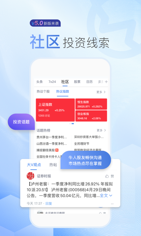 Android application 新浪财经 screenshort