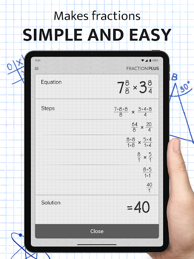 Screenshot of Fraction Calculator Plus