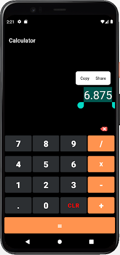 Simple Calculator Screen 2