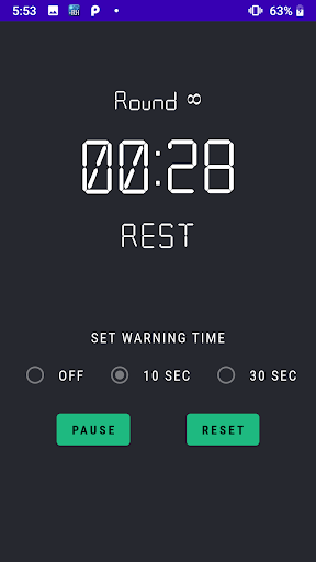 Simple Boxing Timer Screen 3