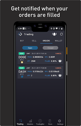 ProfitTradingApp for BitMEX Screen 3