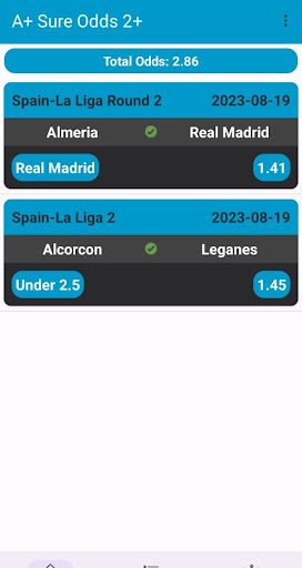 Sure Odds 2+ Mega Safe Betting Screen 2