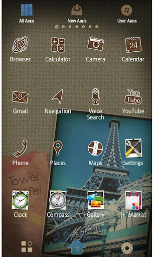 Eiffel Brown Theme Screen 3