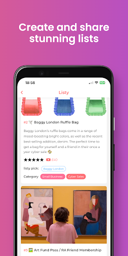 Listy - Your world Listed Screen 2