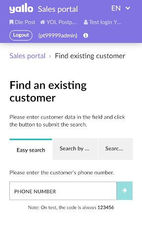 yallo Partner Portal Screen 2