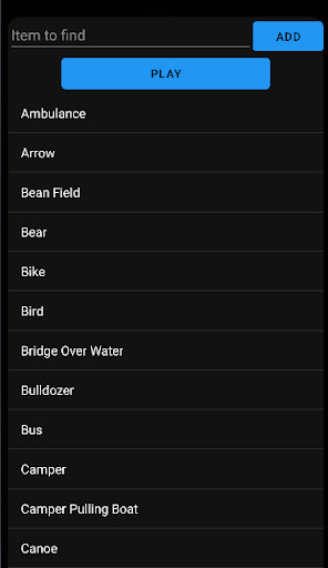 Android application Road Trip Scavenger Hunt screenshort