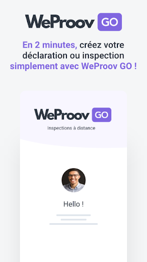 Android application WeProov GO screenshort