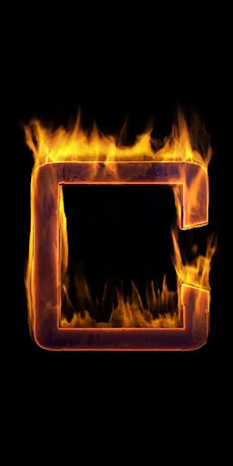 Android application Fire Letter C Live Wallpaper screenshort