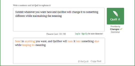 Quill Tool Paraphasing Guide