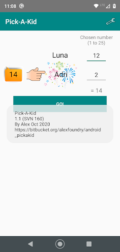 Pick-A-Kid Screen 3
