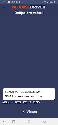 Webbase® Driver Screen 3