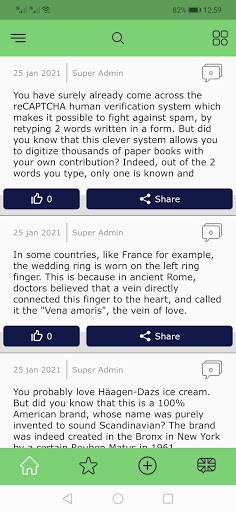 Android application 3Facts screenshort