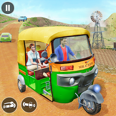 Crazy Rickshaw Driving Games 