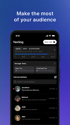 Android application Markit: Text Your Audience screenshort